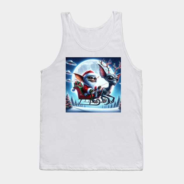 Christmas Gremlin and Alien Tank Top by TooplesArt